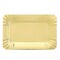 10 GOLD 6" Mini Rectangle PAPER SERVING TRAY Scalloped Design